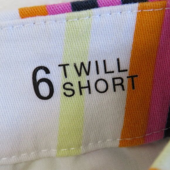 a.n.a.* Women's 1" Belt Loop Multipocketed Hidden Closure Stripe Shorts~ Size 6 - Picture 4 of 11